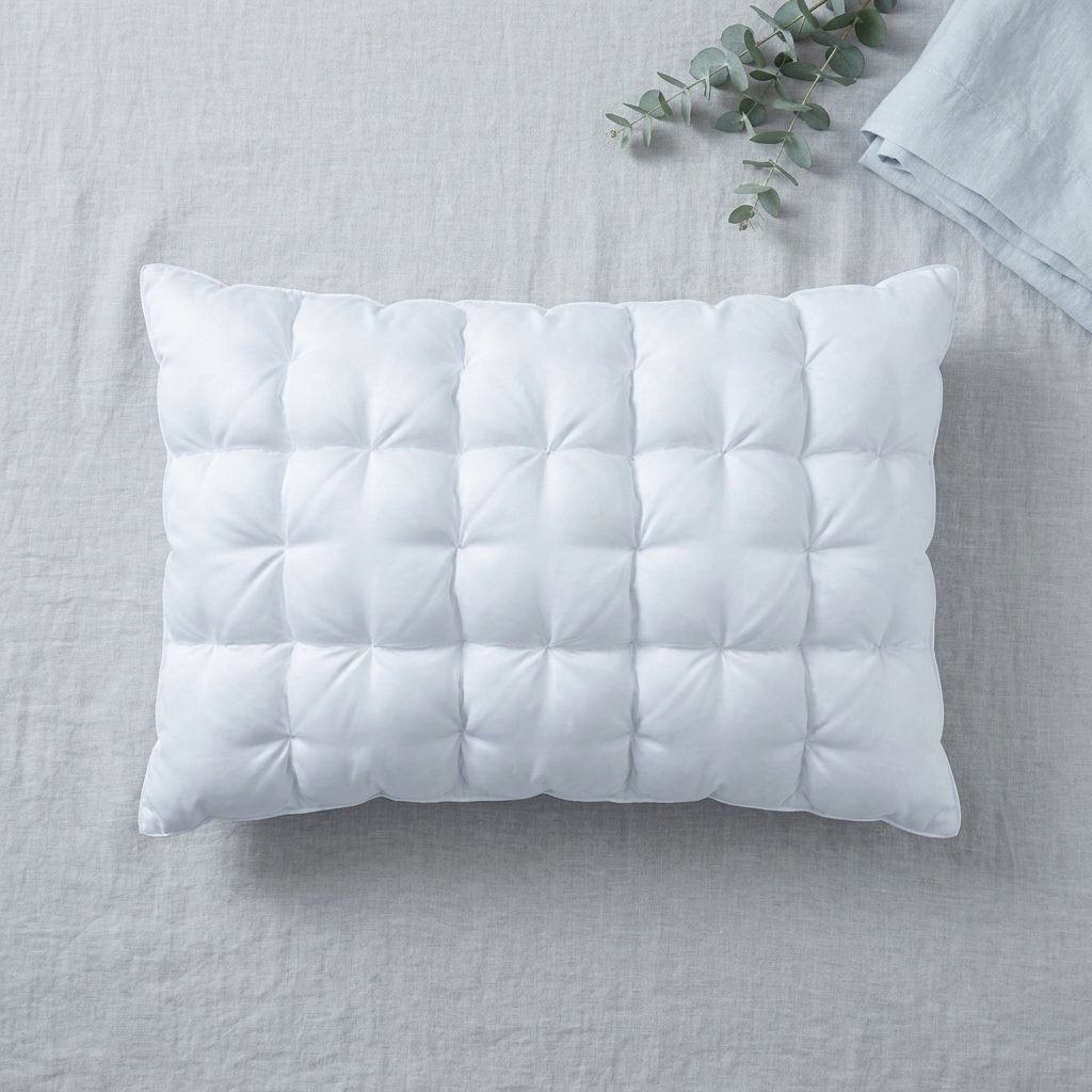 The Northrest IceSilk Cloud Pillow flat-lay showing the quilted puff-grid texture